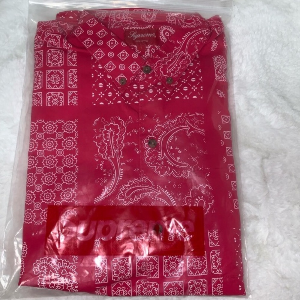 Supreme bandanna button up - RED